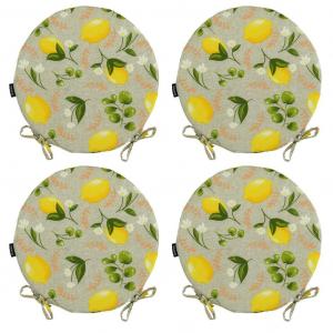 AMPO Подушка для сиденья, подушка для стула, подушка, подушка, подушка для сиденья, круглая подушка, 4 шт.