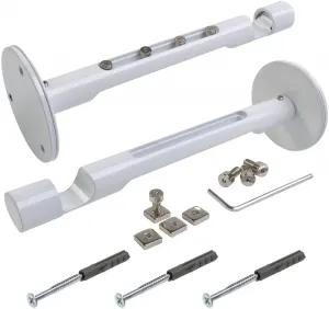 Комбинированный держатель Liedeco, (1 шт.), для панельных карнизов и карнизов Ø 20 мм Длина: 16 см, белый