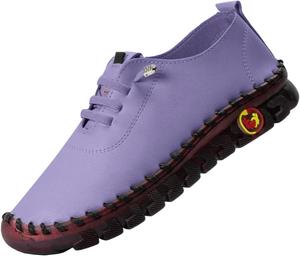 Generic Женские удобные дышащие кроссовки на плоской подошве, кожаные мокасины без шнуровки, ручной работы, мягкая обувь, сандалии