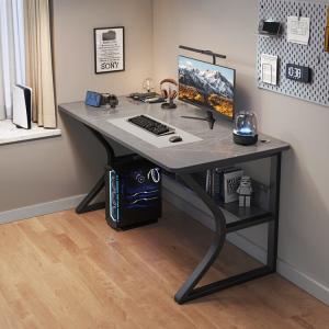 Стол 120х60 см Naijia игровой компьютерный для дома офиса с усиленной итальянской каменной плитой серый