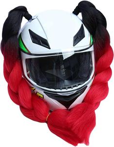 Косичка для шлема Fgbetcv, красный / черный