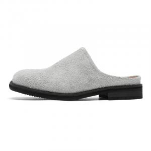 Мужские сандалии с закрытым носком и резиновой подошвой, противоскользящие WEISHIBANGWEI, Long Fleece White