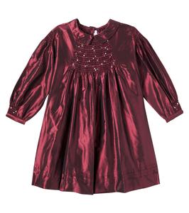 Платье Жанны из шелковой тафты с декором Bonpoint, Rubis