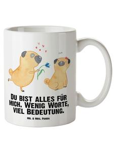Кружка XL Mug Pug, влюбленный в Saying in White Mr. & Mrs. Panda