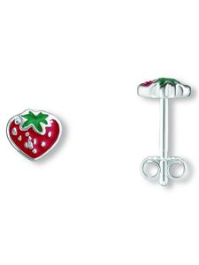 ONE ELEMENT Серьги в виде клубники, серьги-гвоздики из серебра 925 пробы