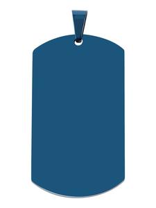 Adeliás Кулон унисекс - кулон из нержавеющей стали с гравировкой, синего цвета