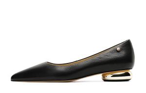 ELLE Женские повседневные туфли на один каблук черные, цвет Black