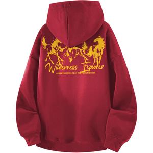 Свитшот для верховой езды Casual Collection Unisex Jeep, burgundy (fleece-lined)