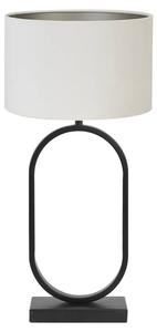 Настольная лампа Light & Living Jamiri/Velours, черный - белый