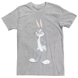 Мужская классическая футболка с портретом в позе Багза Банни Looney Tunes Licensed Character