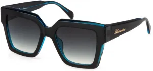 Солнцезащитные очки Blumarine SBM859 099E TOP GRIGIO+BLU TRASPARENTE 53/18/135 ЖЕНЩИНЫ