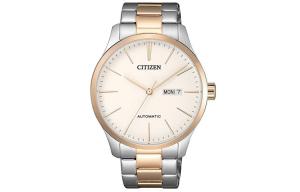 CITIZEN Часы Automatic Mechanical Movement Stainless Steel Strap Watch 40mm Men's Watch White Dial NH835687A, White Dial