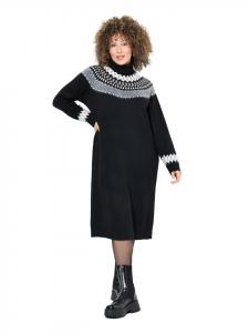 Ulla Popken Черное вязаное платье