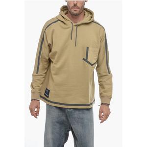 WHITE MOUNTAINEERING Толстовка из начесаного хлопка с нагрудным карманом Paul & Shark, Brown