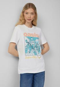 Футболка QS Print T-shirt, Weiß/White