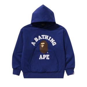 Худи BAPE College Puffy Relaxed Fit Pullover Hoodie, Blue