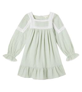 Платье из хлопка Laureline с кружевной отделкой Louise Misha, Almond