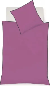 Постельное белье Black Premium Swiss Satin с трехсторонней окантовкой, однотонное лиловое, размер: 155x220 см Fleuresse