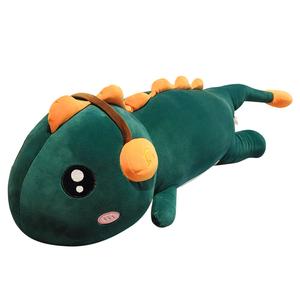 Плюшевая игрушка Creative Headphone Dinosaur Dolls высотой 80CM, 100CM, 120CM, 140CM, 170CM Barbne, темно-зеленый