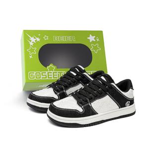 Низкие кроссовки для скейтбординга унисекс BEIER, White Black