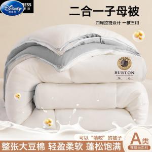 Disney Одеяло из соевого волокна 200х230 см, вес 2-3 кг, класс А, хлопковый чехол, цвет Pearl White