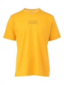 Футболка с напечатанным логотипом и номером MM6 Maison Margiela, желтый