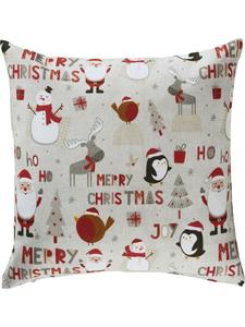 Наволочка из хлопковой смеси серо-красного цвета Erwin Müller, 40 x 40 см