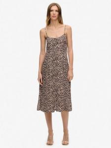 Платье-миди с принтом "animal print" и пуговицами Superdry, Pink/Multi