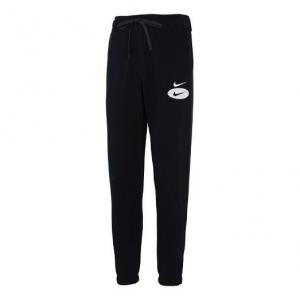 Брюки men's logo embroidered training bundle feet sports pants/trousers/joggers autumn black Nike, черный