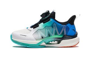 Детские кроссовки PS Low-top ANTA Белые/Средне-голубые/Флуоресцентные аква-зеленые Anta Kids, зеленый