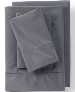 Комплект постельного белья из хлопкового перкаля с плотностью 300 нитей на дюйм Lands' End, цвет rich steel