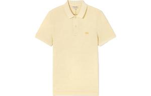 Футболка поло мужская бежево-желтая LACOSTE