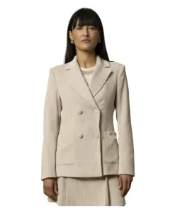 Ребристый пиджак с широкими лацками Kocca, бежевый