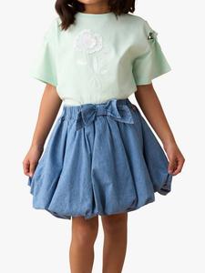 Детская джинсовая юбка с помпонами Angel & Rocket, Blue