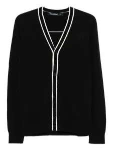 Кардиган с логотипом Karl Lagerfeld, черный