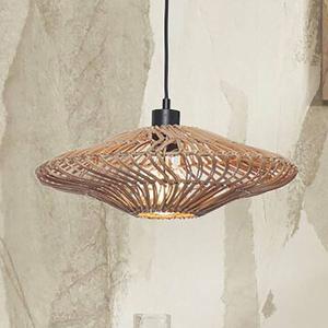 Подвесной светильник GOOD&MOJO Zanzibar, бежевый - железо - ротанг - 40 x 12 x 40 см