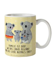 Кружка Семейство коал с надписью пастельно-желтого цвета Mr. & Mrs. Panda