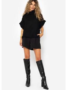 Свитер-жилет SASSYCLASSY Pullunder mit Turtleneck, черный