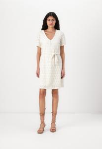 Повседневное платье VIAMALINA V NECK VILA, кремовый