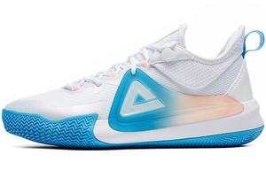 Баскетбольные кроссовки Blade мужские с низким верхом белого цвета тропического синего цвета Peak