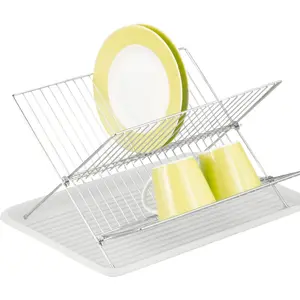 Полка для посуды Zeller Present, вмещает до 21 тарелки, серебряный/серый