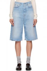 Acne Studios Синие свободные джинсовые шорты
