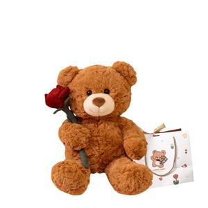 OU DI PIG Плюшевый мишка Rose Bear, высота 32 см