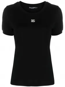 Футболка с кристаллами DOLCE & GABBANA, черный