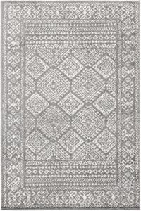 Ковер SAFAVIEH, 61 x 153 см, Tulum Collection, Dark Grey & Ivory, марокканский богемный дизайн distressed, не линяет и прост в уходе, идеален для помещений с высокой проходимостью: прихожая, гостиная, спальня (TUL264F)