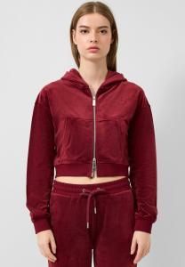 Толстовка QS Zip-up sweatshirt, Bordeaux/Red