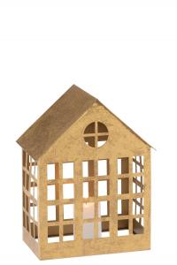 Подсвечник X-Mas золотистого цвета, 22,5/15/28 см