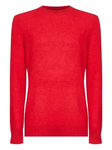 Вязаный свитер с вышитым логотипом Mc2 Saint Barth, красный