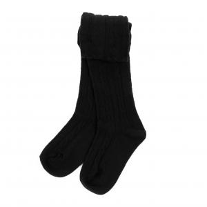 Колготки для девочек с косичкой, нейтральный однотонный цвет Leveret, черный