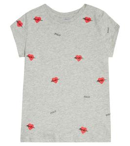 Футболка из хлопка с принтом Polo Ralph Lauren Kids, Andover Heather